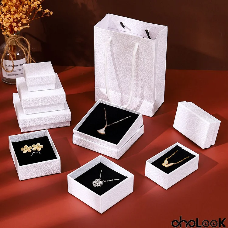 Simple Portable Necklace Earrings Bracelet Jewelry Packaging Box