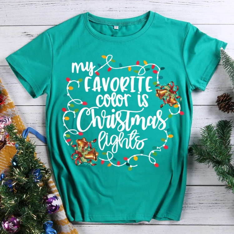 My Favorite Color is Christmas Lights  T-shirt Tee -607359-Annaletters