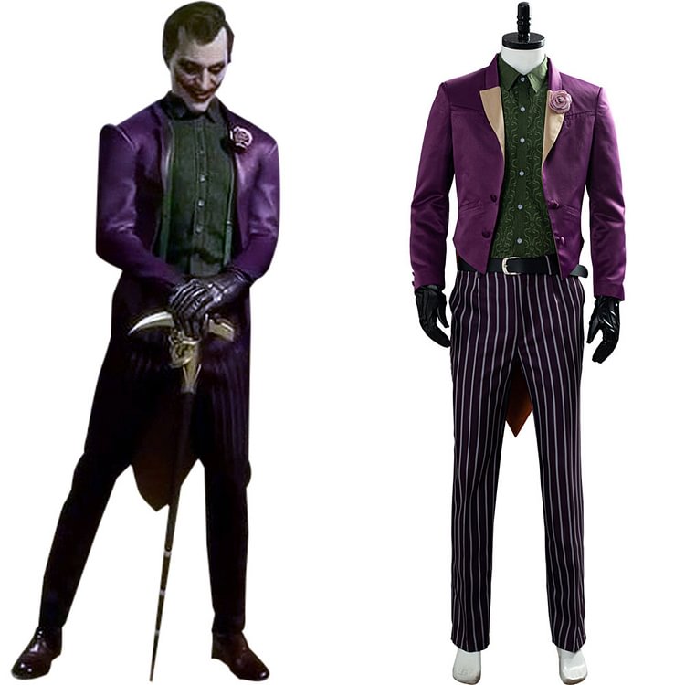 Mortal Kombat 11 The Joker Outfit Costume Cosplay Halloween Carnival