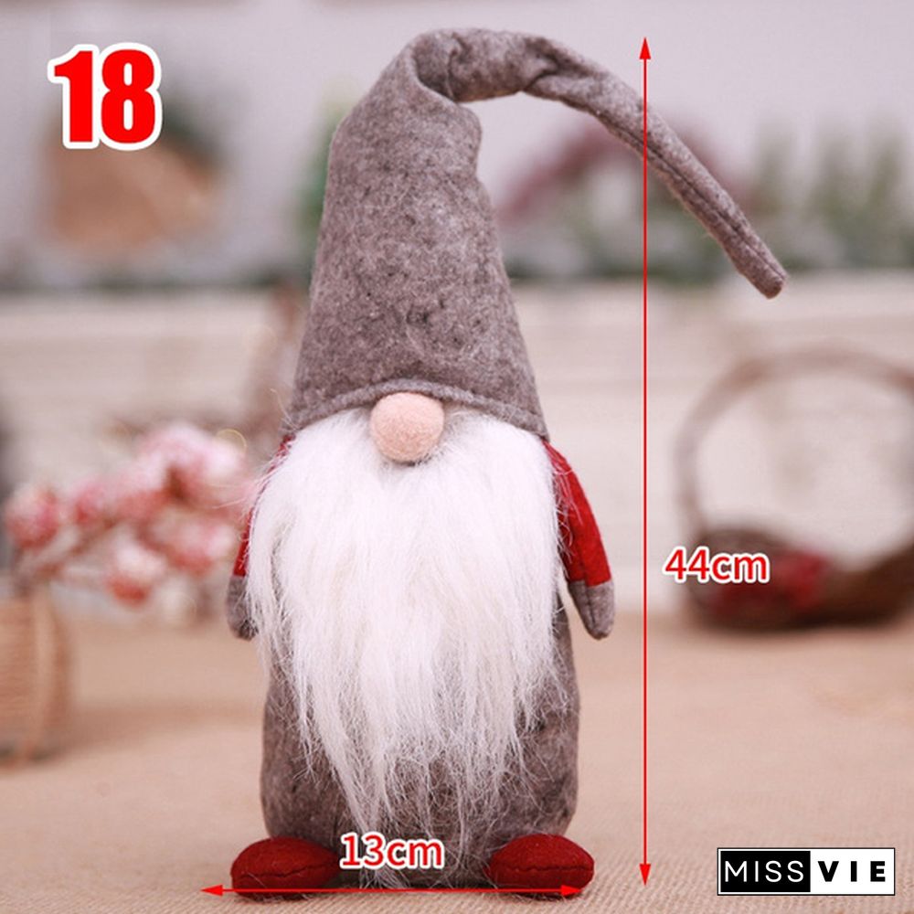 34Styles Elf Doll Ornaments Faceless Plush Doll Rudolph Gnomes Dwarf Santa Claus Swedish Tomte Dwarf