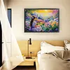 Girl in Monet Style-11CT Stamped Cross Stitch 70*50cm (Big Size)