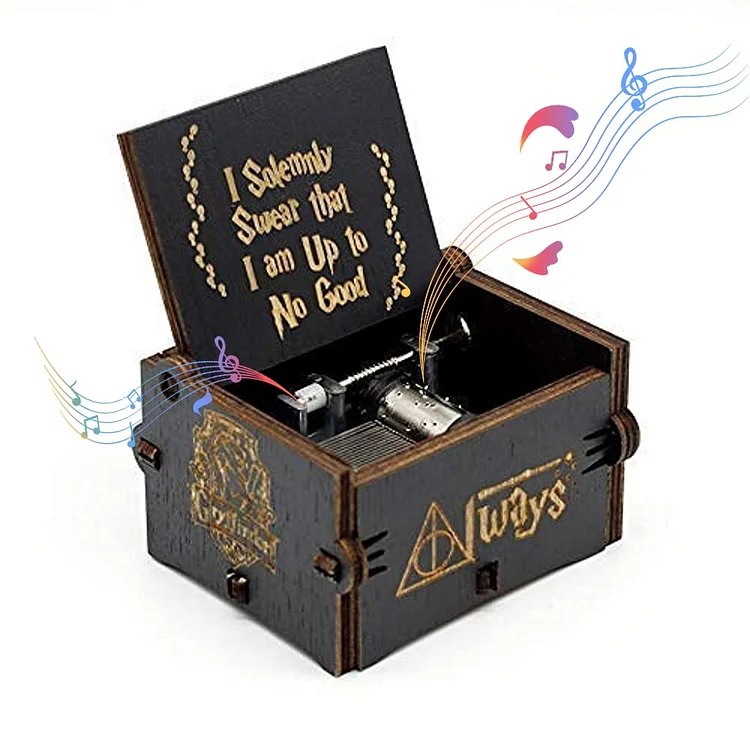 PLAY HARD Black Wooden Harry Potter Music Box