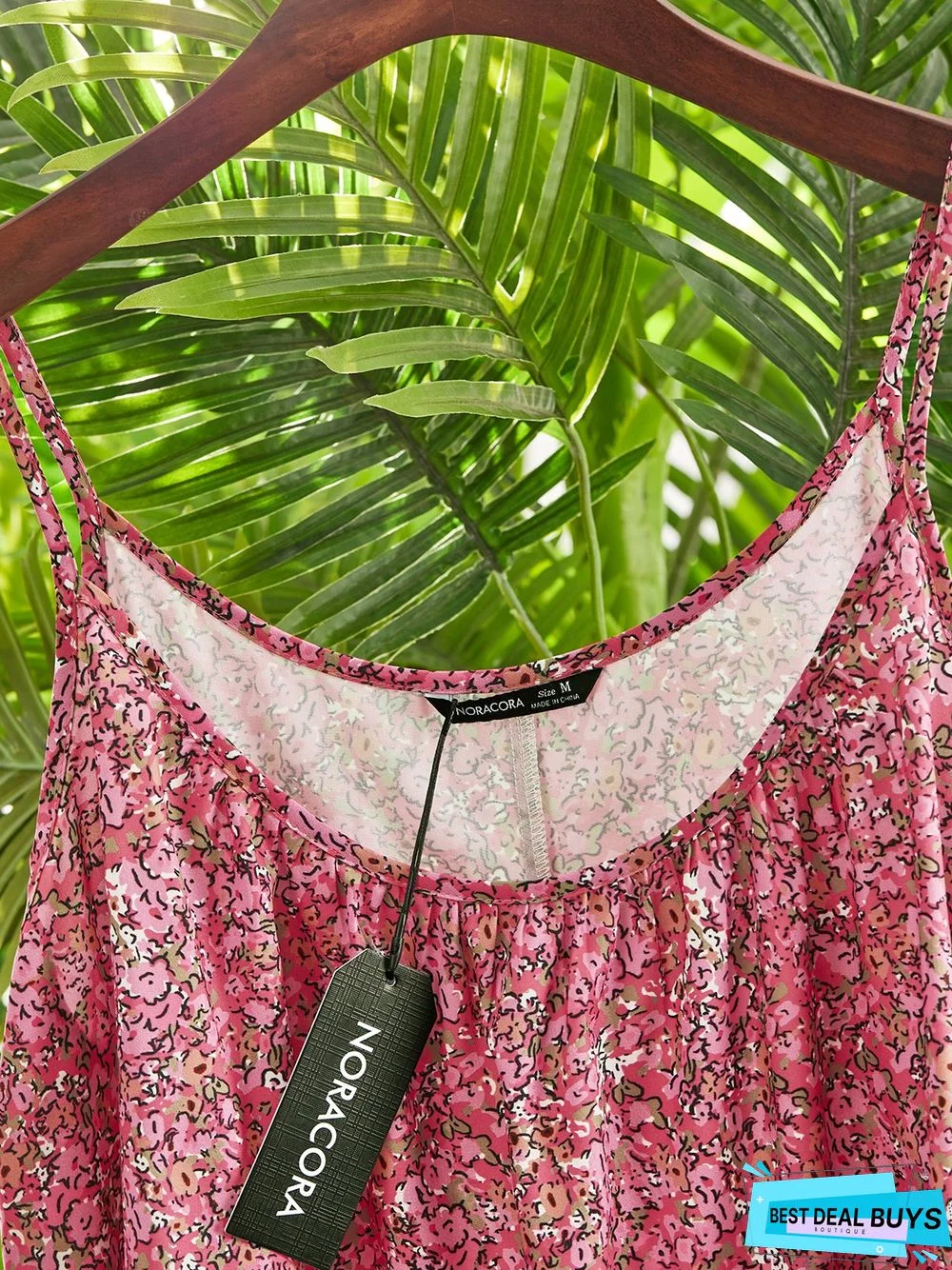 Casual Floral Sleeveless Round Neck Printed Top Vests