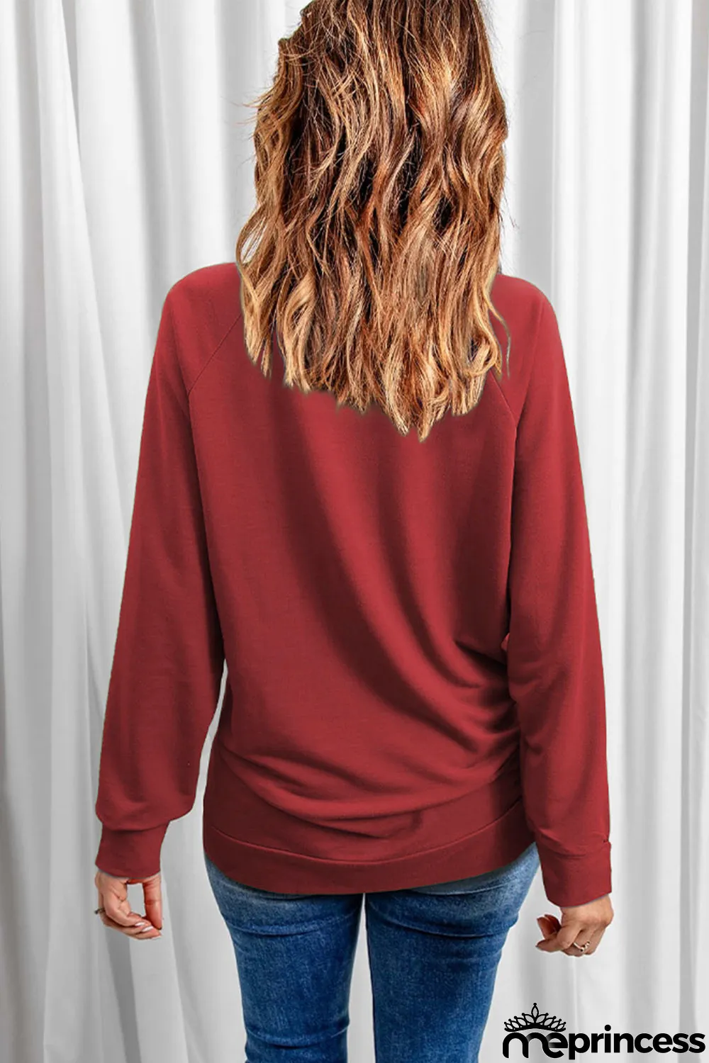 Red xoxo Heart Pattern Print Valentines Sweatshirt