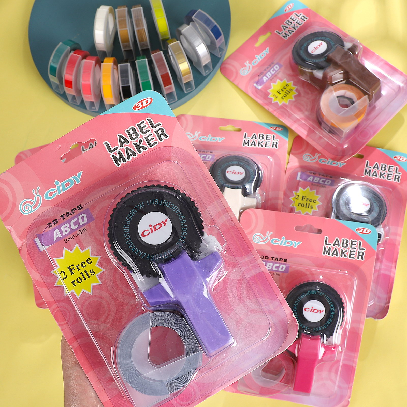 Journalsay Mini Manual Label Embossed Tape Printer Label Maker 4.20