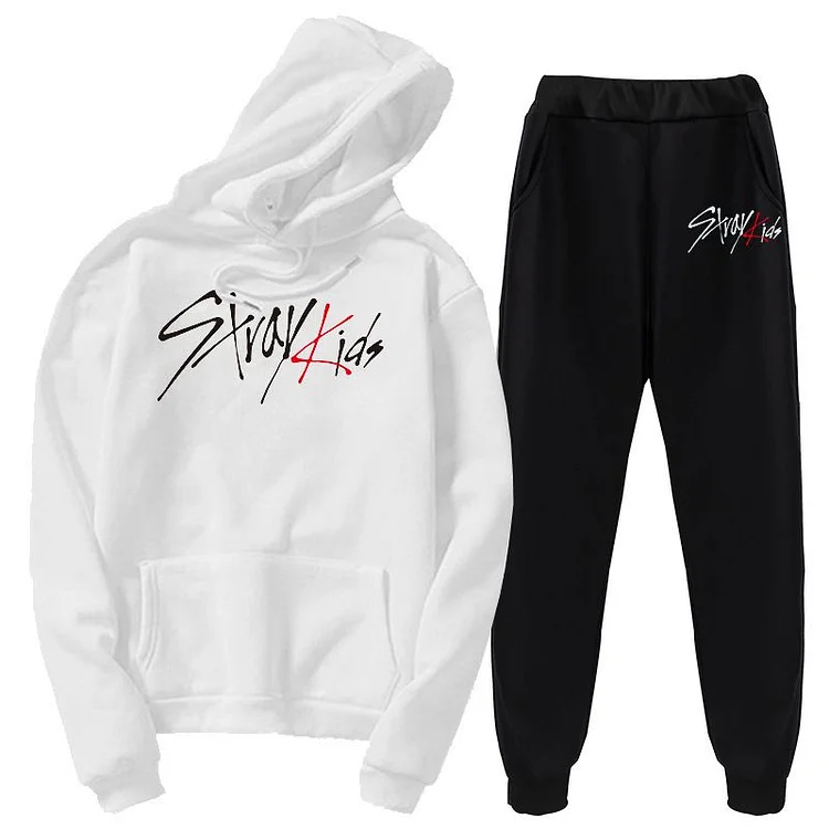 Stray Kids Print Hoodie Suit