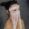 Lace Retro Elegant Tassel Face Covering Masquerade Halloween Party Decoration