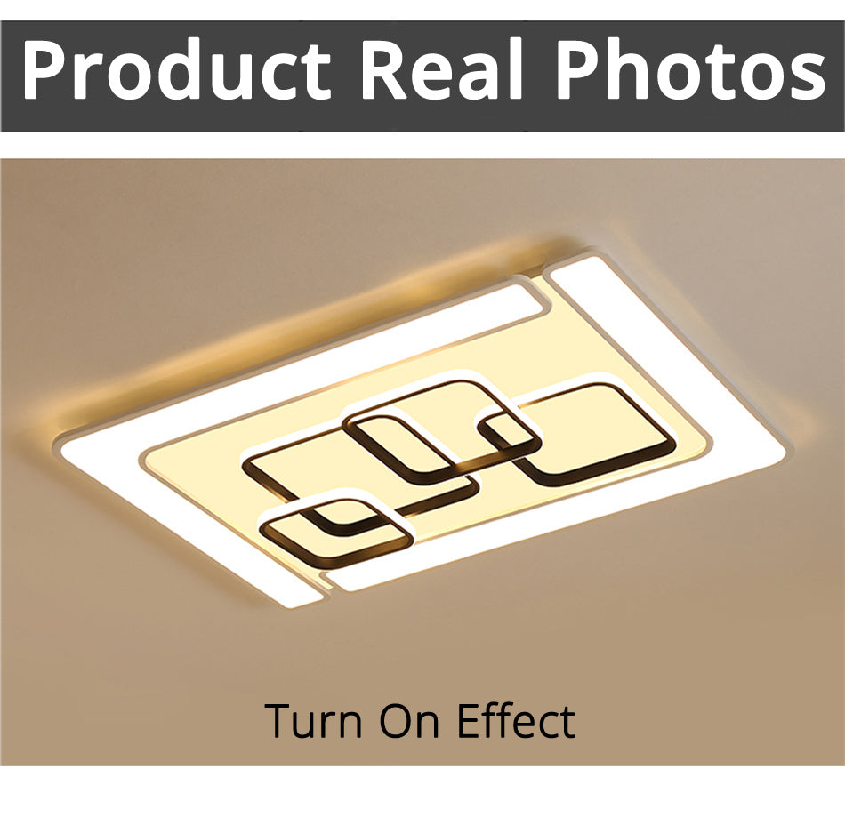 Modern LED Ceiling Lamp Fixture For Living Room Touch Remote Control Dimming For Dining Room Bedroom Lights fixture Iron Body