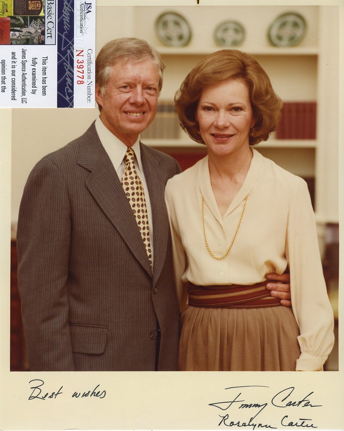 JIMMY CARTER & ROSALYNN CARTER SIGNED AUTOGRAPHED Photo Poster painting JSA COA FULL JIMMY!!!!