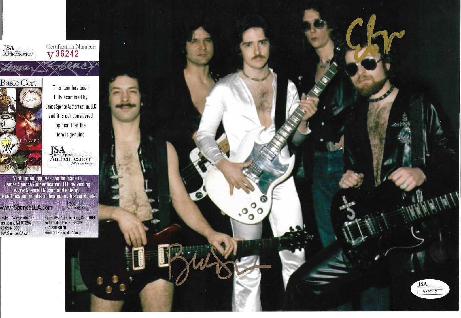 Eric Bloom & Buck Dharma Signed 8x10 Photo Poster painting Autograph, Blue Oyster Cult, JSA COA