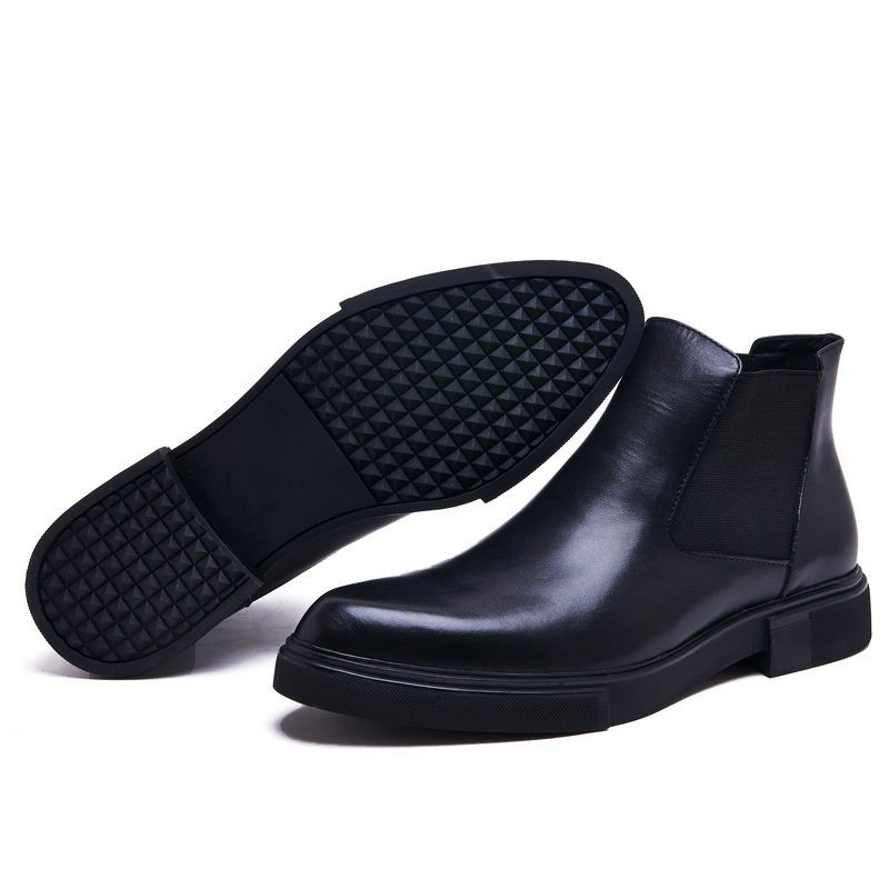 Genuine Leather Mens Casual Dress Boots