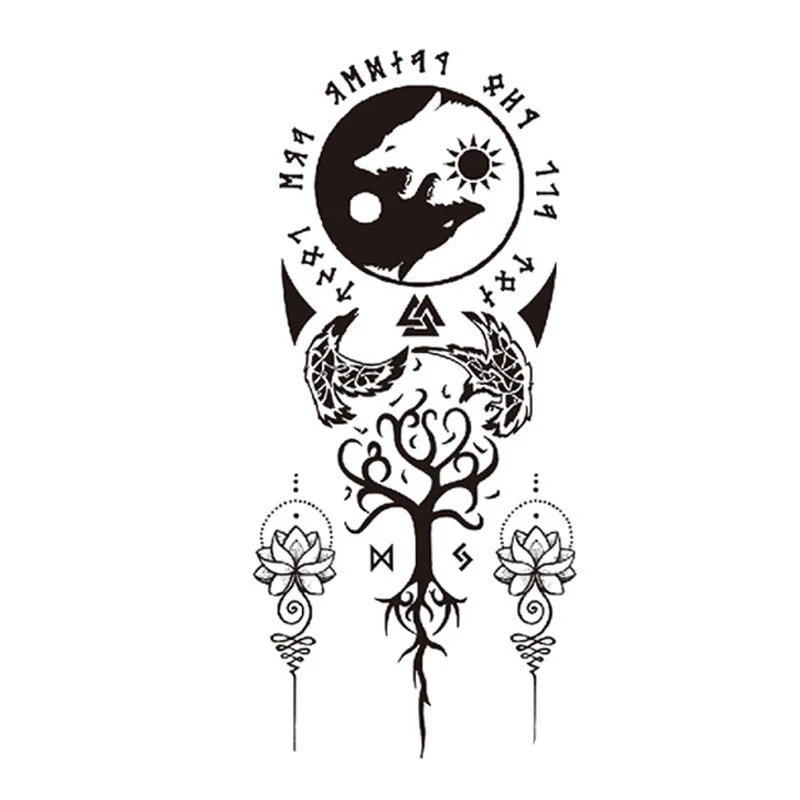 New Temporary Tatoo for Women Sexy Chest Waist Stickers Clavicle Big FakeTattoo Art Deco Beauty Scar Waterproof Tattoo Stickers