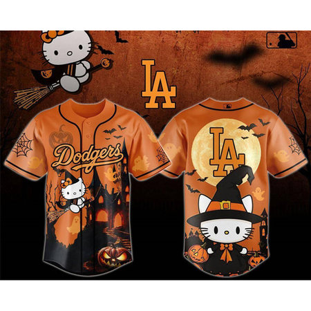 Youth Los Angeles Dodgers Brown 2026 Hello Kitty Halloween Jersey