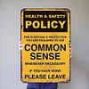Warning"HEALTH & SAFETY POLICY" - Vintage Metal Signs(12*16Inch) - Warning