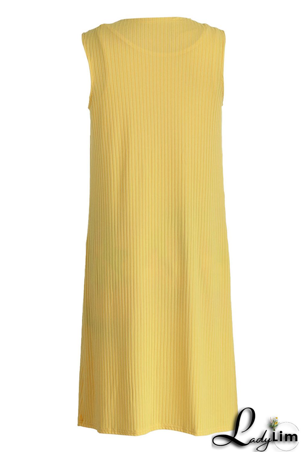 Golden Yellow Casual Print Patchwork U Neck Sleeveless Three Pieces