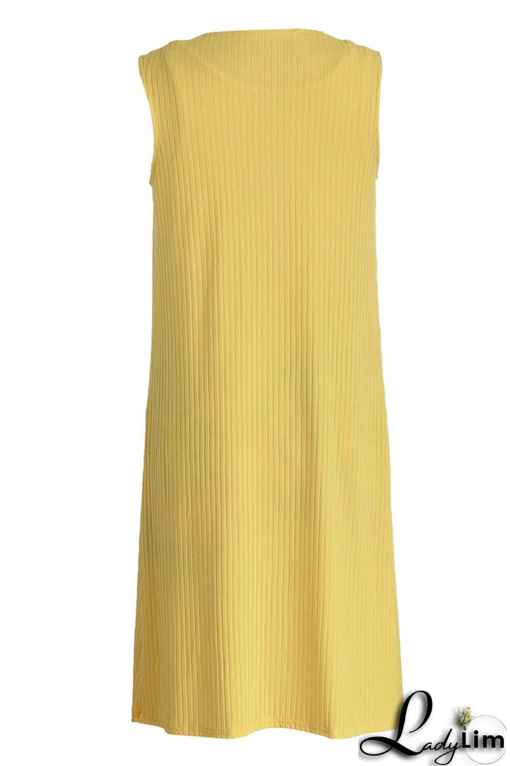 Golden Yellow Casual Print Patchwork U Neck Sleeveless Three Pieces