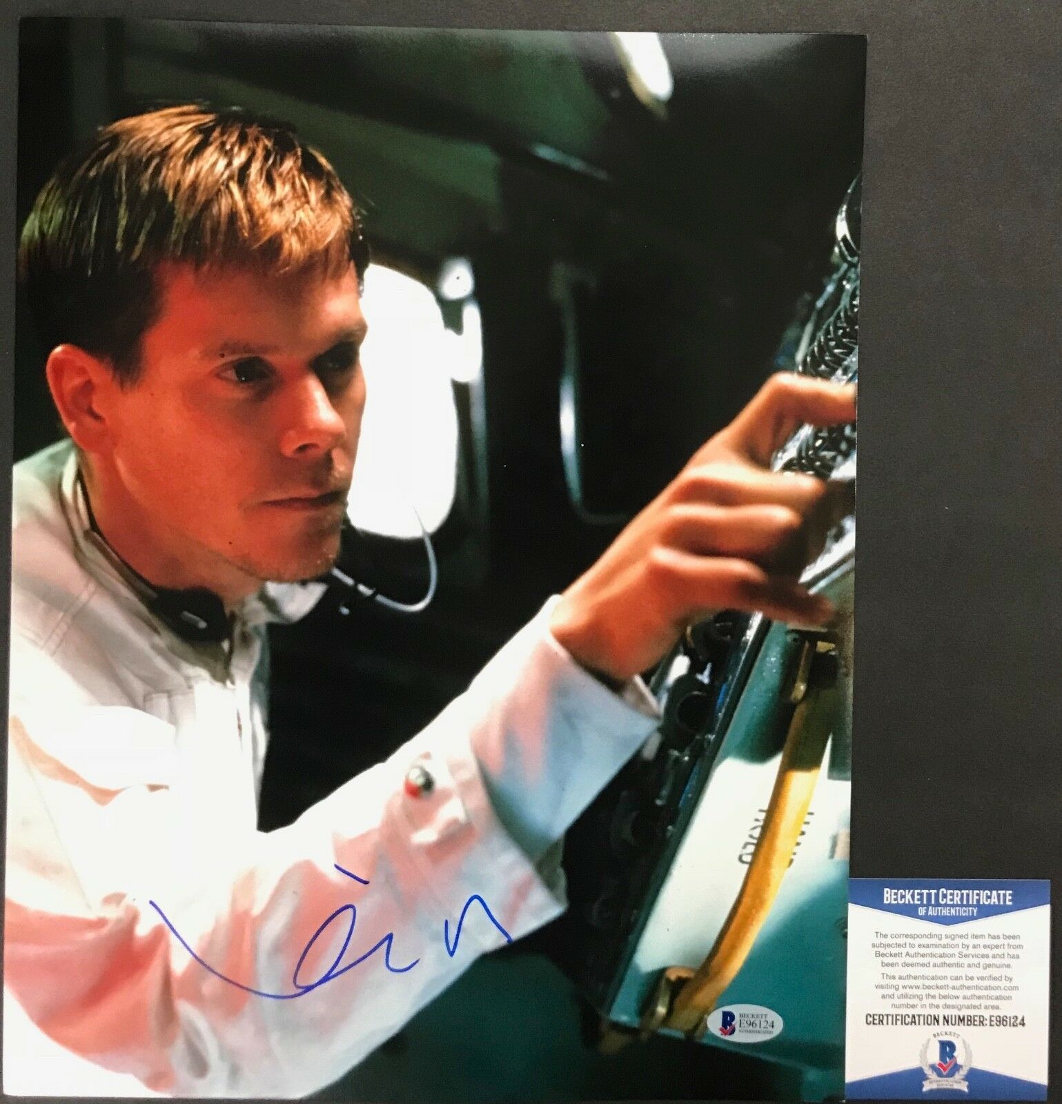 JACK SWIGERT!!! Kevin Bacon Signed APOLLO 13 11x14 Photo Poster painting Beckett BAS