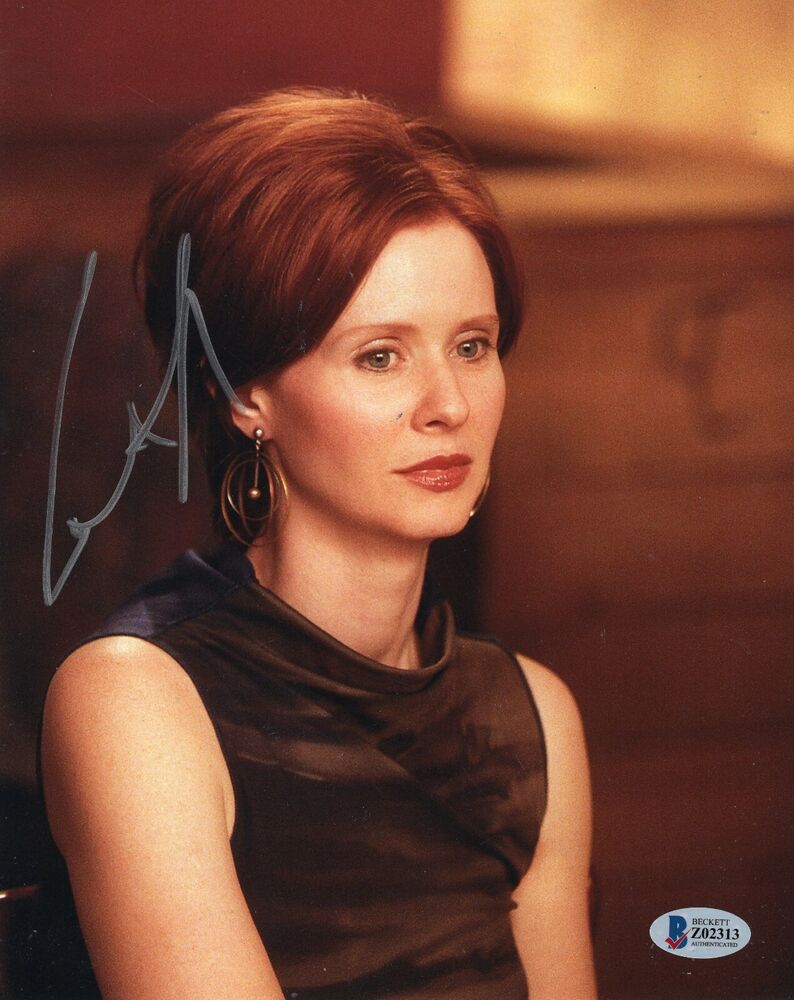 Cynthia Nixon Signed Sex And The City Miranda 8x10 Photo Poster painting w/Beckett Z02313