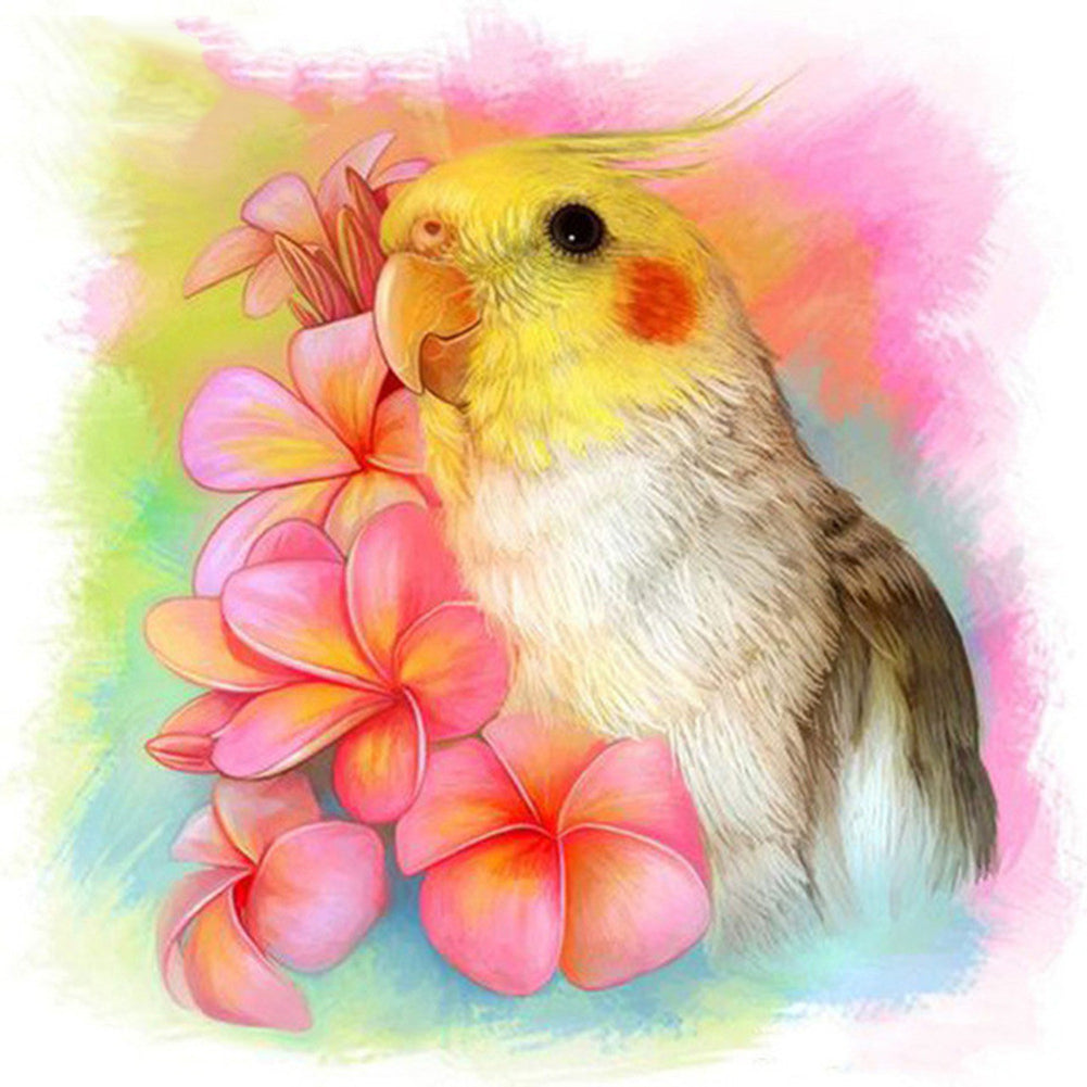Birds and Flowers Handicraft Round Full Drill Diamond Painting 30X30CM(Canvas) gbfke