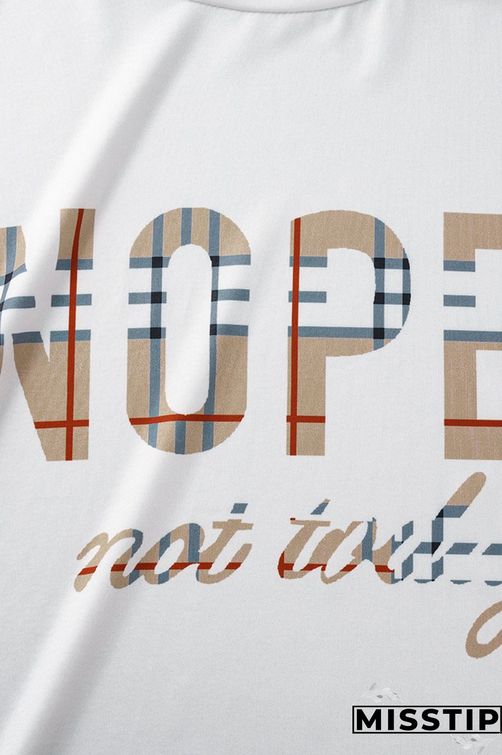 Black White Casual Street Print Tassel Patchwork O Neck Plus Size Two Pieces