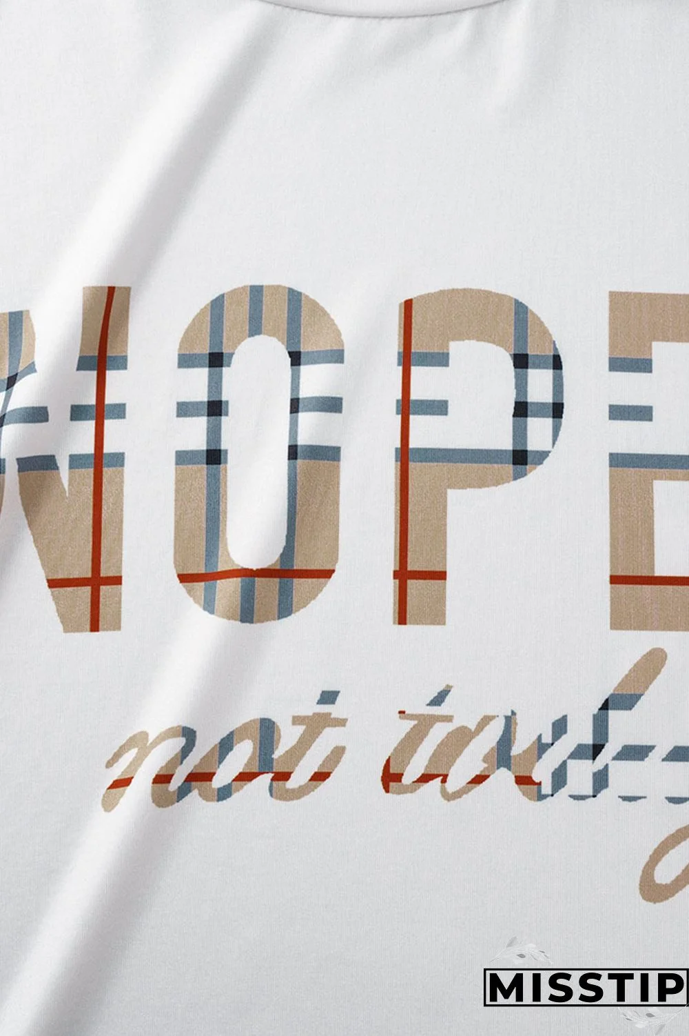 Black White Casual Street Print Tassel Patchwork O Neck Plus Size Two Pieces