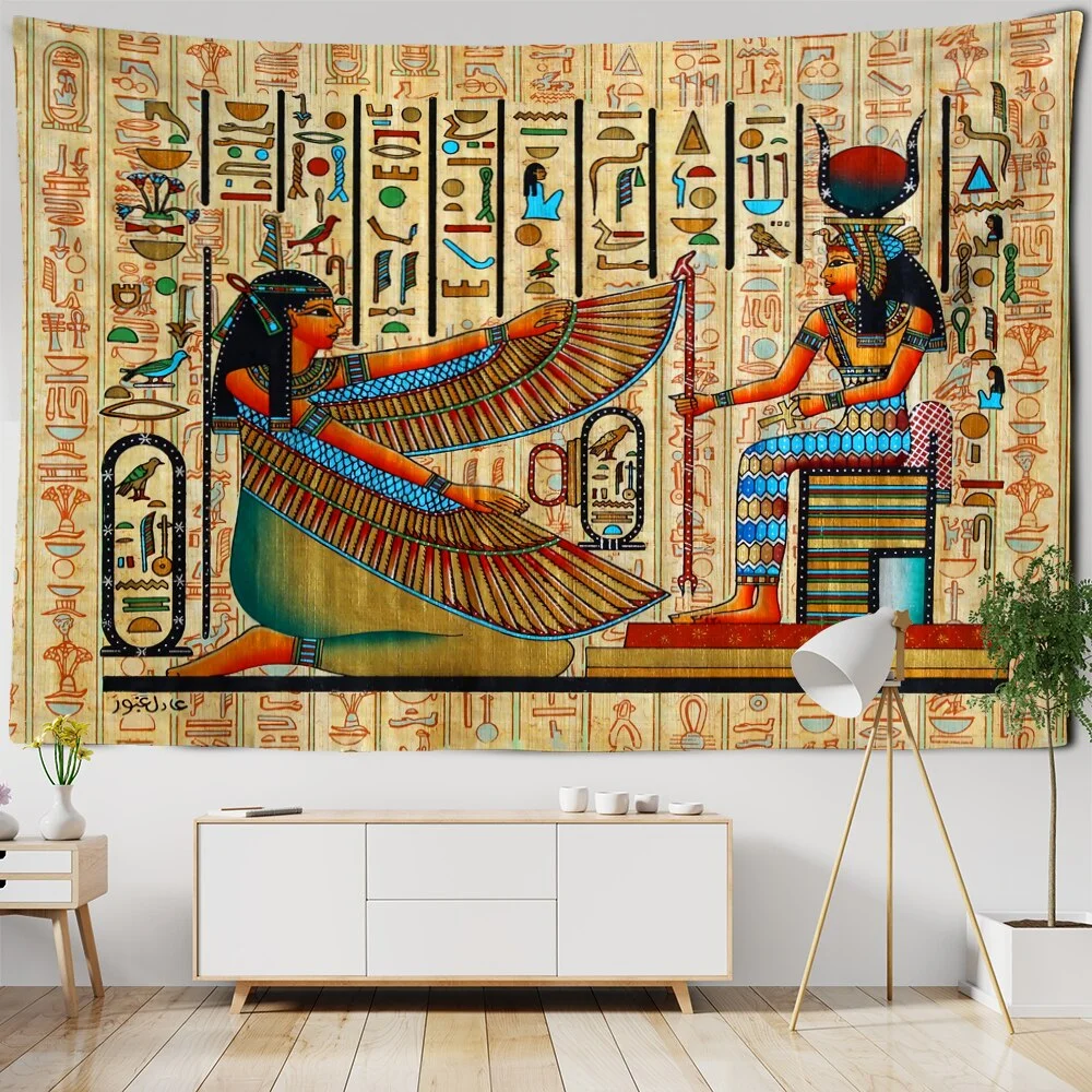 Egyptian Pyramid Tapestry Wall Hanging Ancient Civilization Figure Bohemian Hippie TAPIZ Wizardry Home Decor