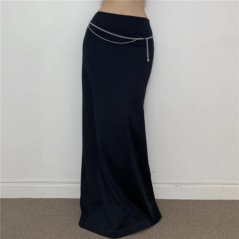 Nigikala Nigikala Solid Color One-In-A-Side-Style Body-Body Dress 2025 Hottie High-Rise Thin-Bosted-Boostled-Bosted Skirt