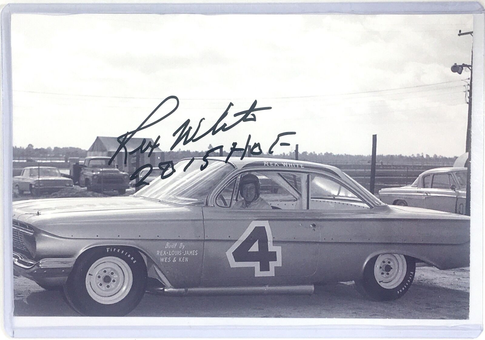 Rex White Signed 4x6 Photo Poster painting NASCAR Stock Racing HOF Autograph Auto