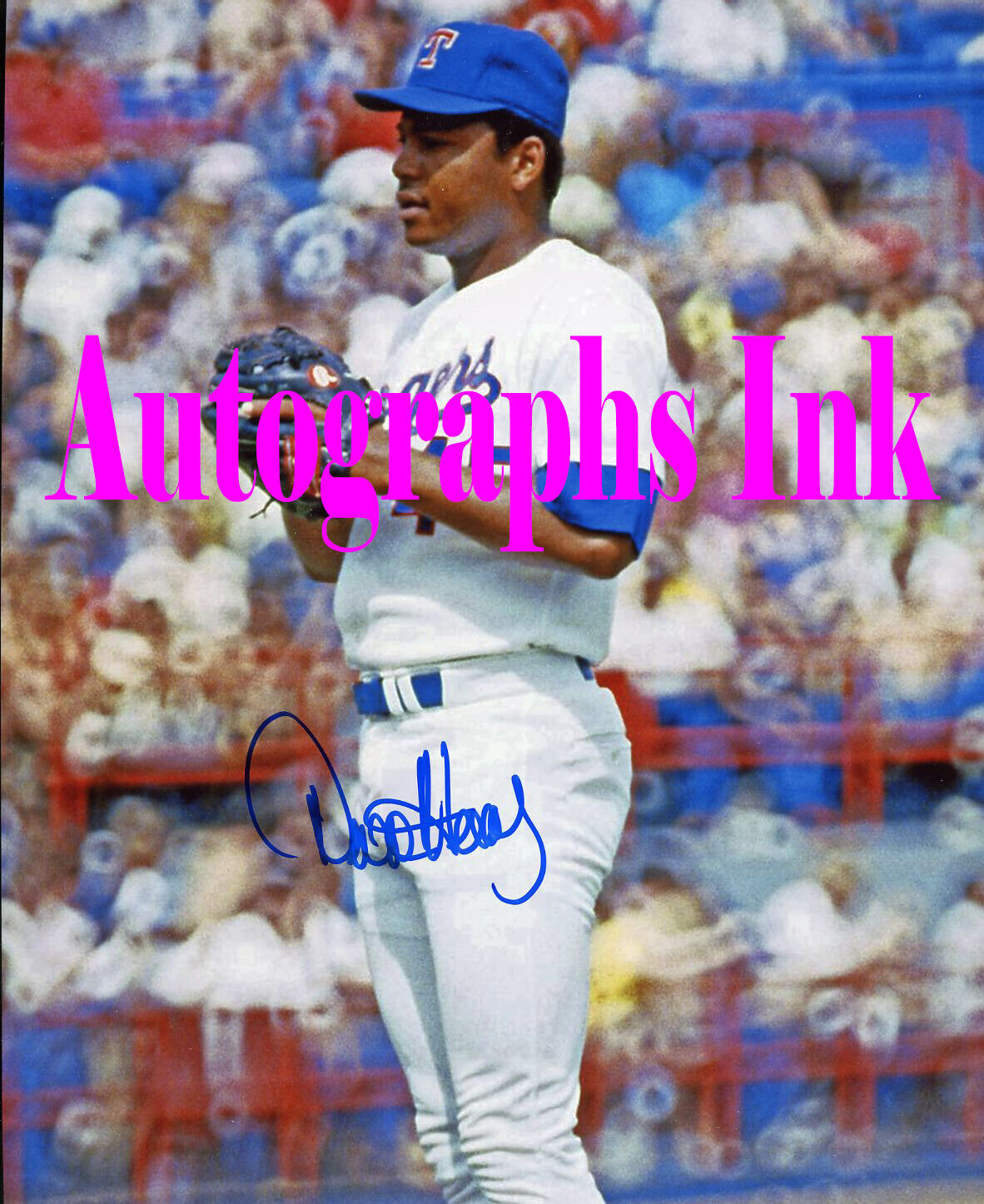 Dwayne Henry autographed 8x10 Texas Rangers #3