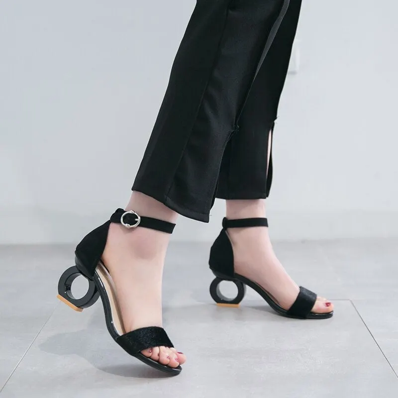 Lucyever 2019 Summer Female High Heel Sandals Women Strange Style Sexy Open Toe Ankle Strap Party Pumps Sandalia Feminina