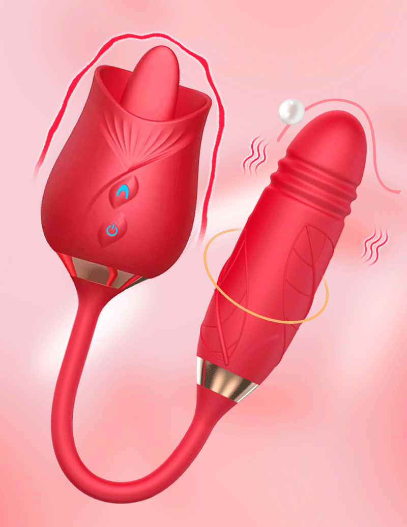 The Rose Toy with Bullet Vibrator - using rose toy