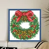 Xmas Wreath - 9CT Partial Beaded Cross Stitch Kit(21x21cm)