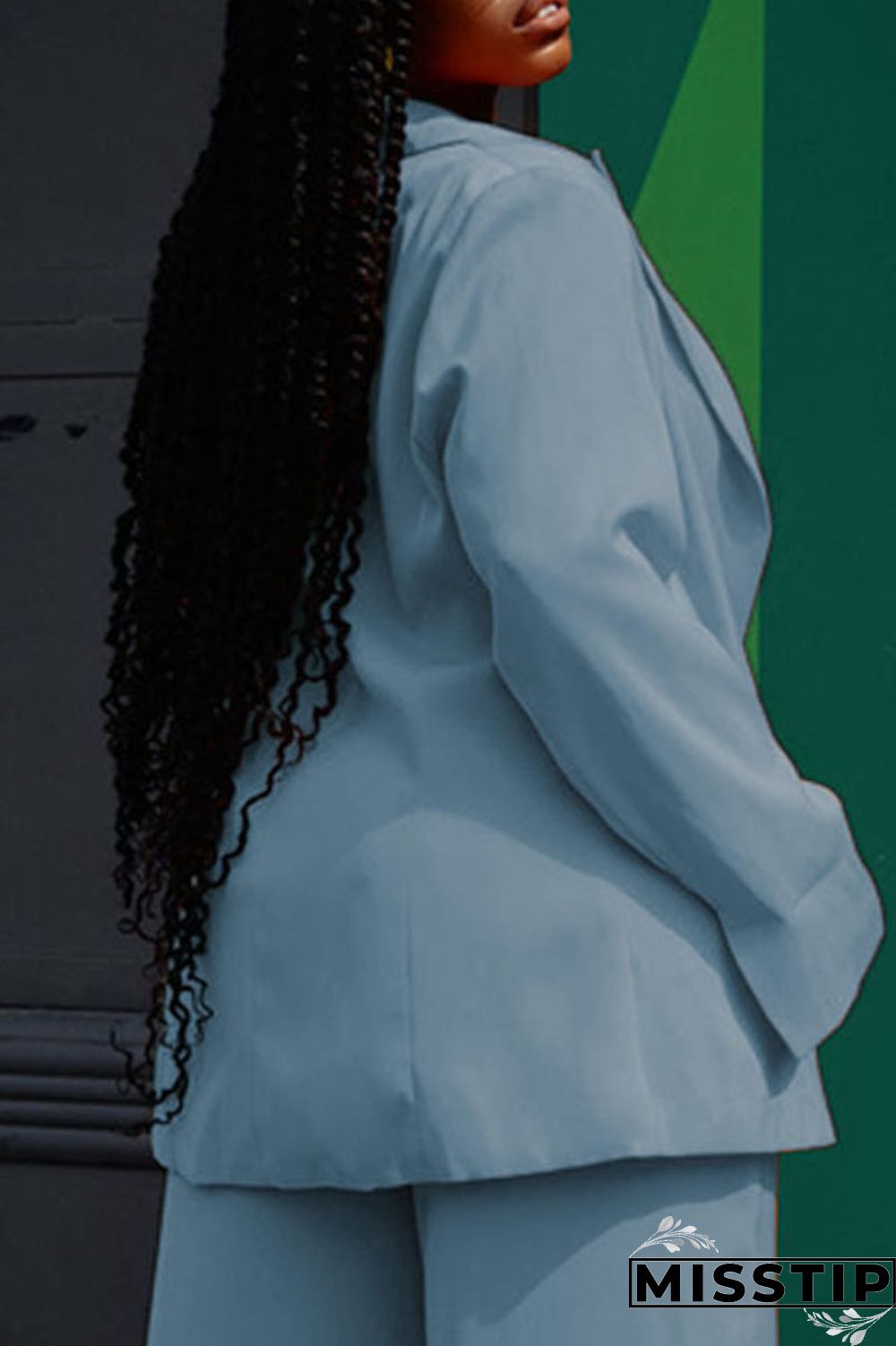 Rose Red Casual Solid Patchwork Buttons Turn-back Collar Long Sleeve Two Pieces