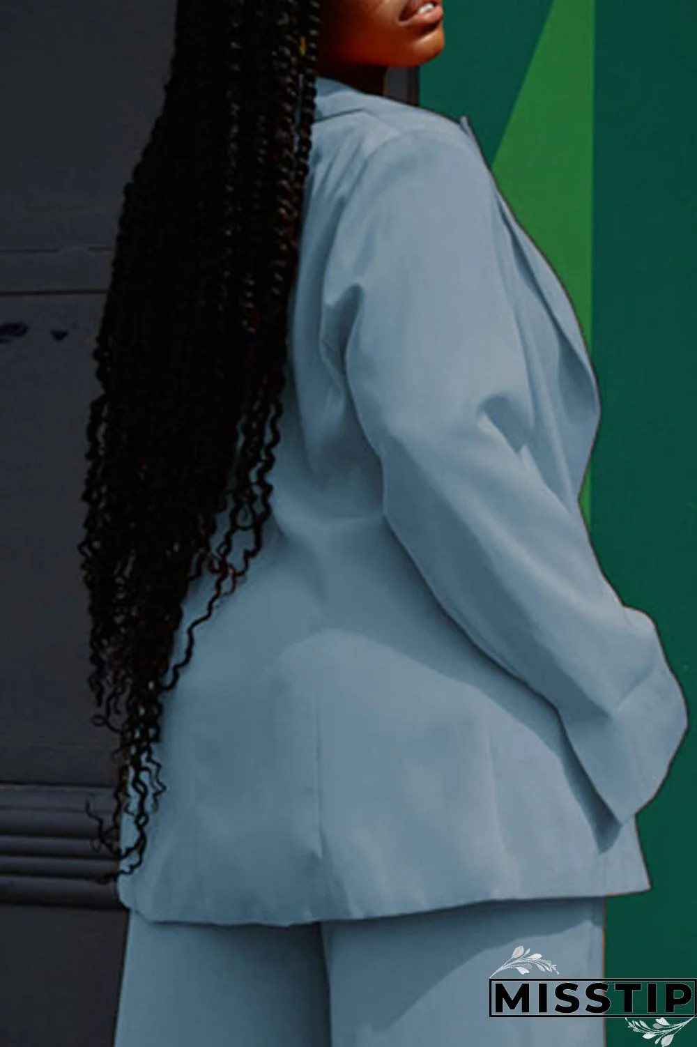 Rose Red Casual Solid Patchwork Buttons Turn-back Collar Long Sleeve Two Pieces