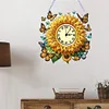 DIY Sunflower Diamond Painting Ornament with Clock Function for Decor