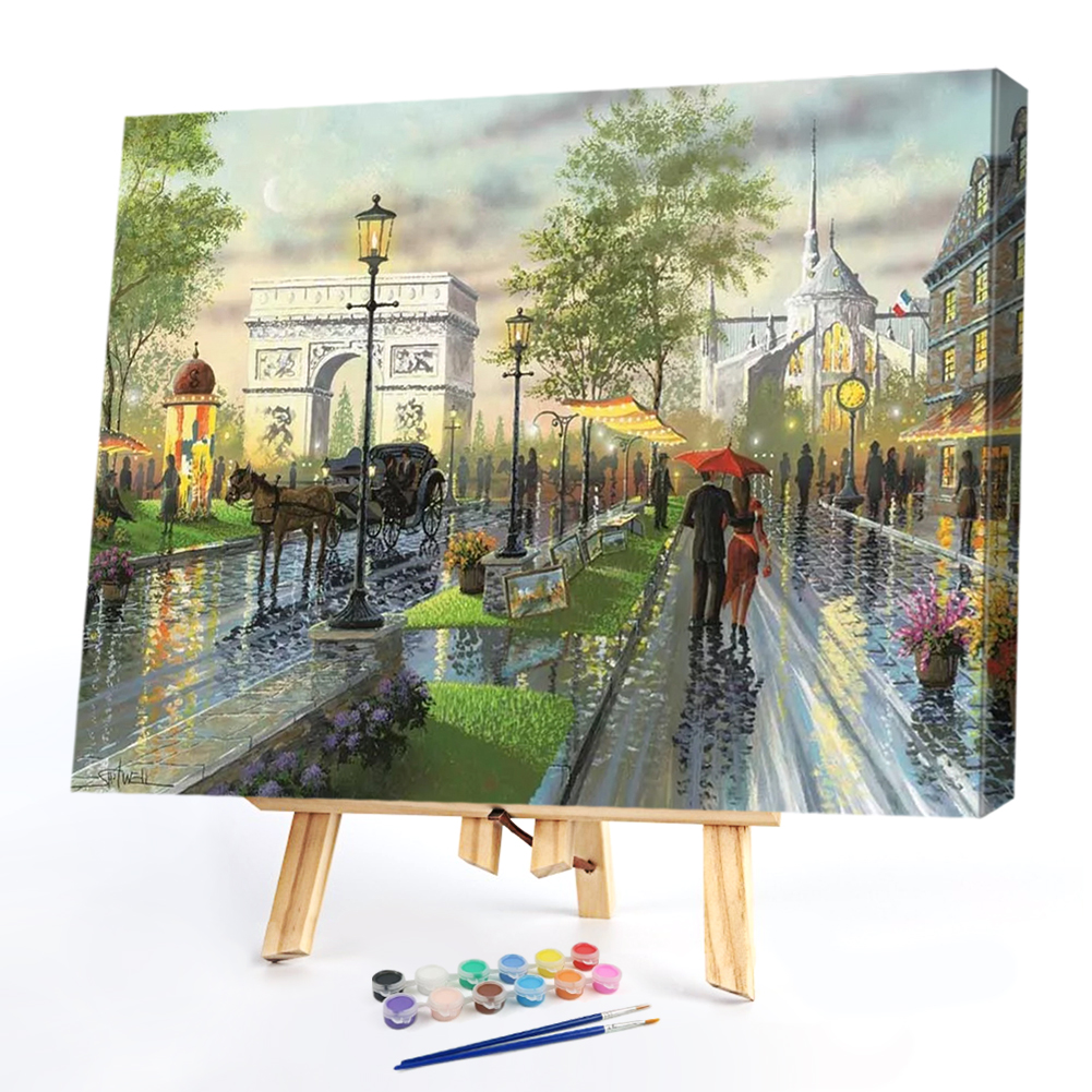 

40*50CM Paint By Numbers-Night Market, 501 Original