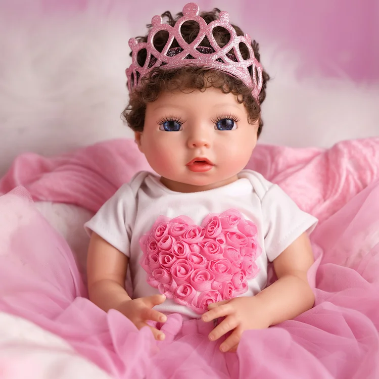 [Valentine's Day Gifts Warmth]Babeside Terry 16" Realistic Silicone Smiling Baby Little Infant Girl