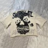 Internet Currency Skull Print Cropped T-Shirt