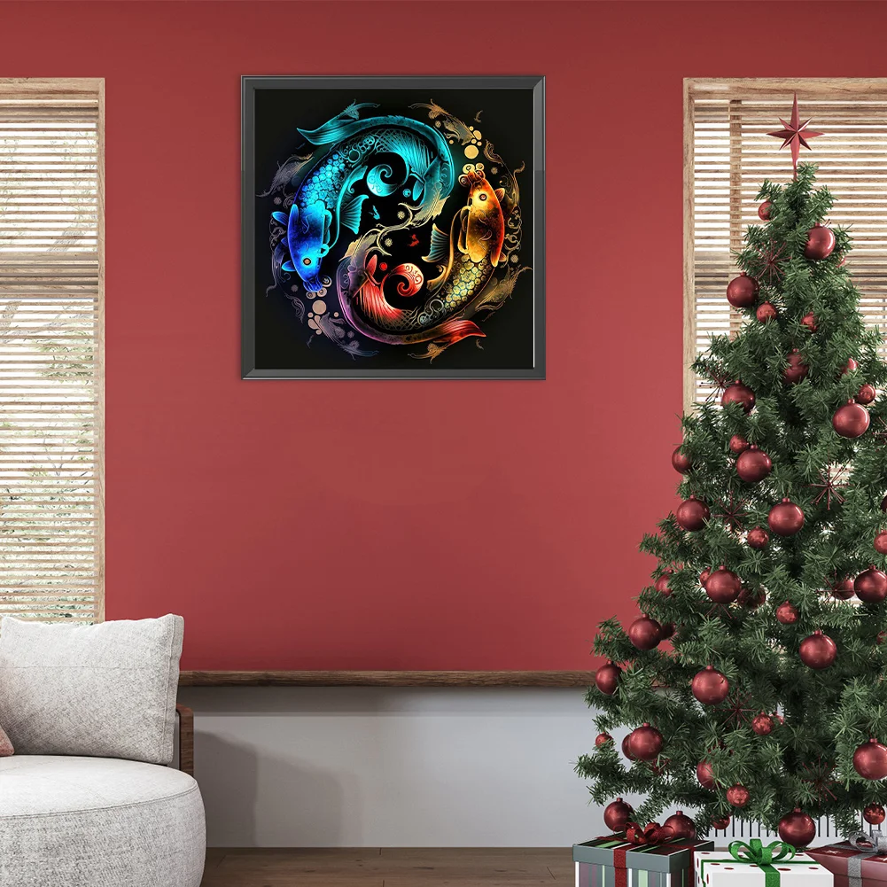 DIY Paint By Number 40*40cm - Yin And Yang Painting