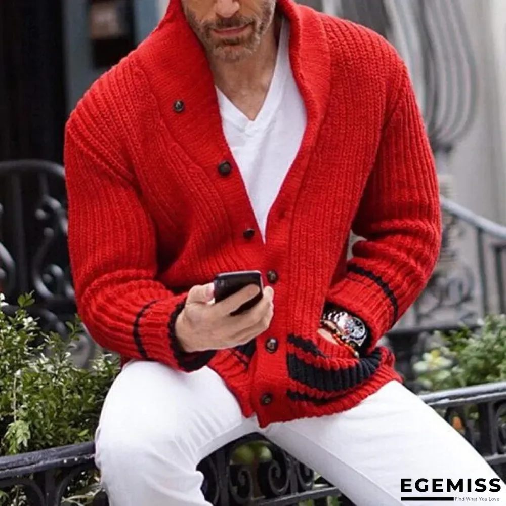 Casual Solid Color Half-turtleneck Button Sweater Men | EGEMISS