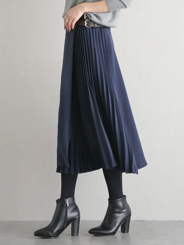 Graceful A-Line Pleated Skirt