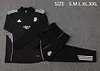 2025/2026 Real Madrid Half-Pull Training Suit Black Football Shirt 1:1 Thai Quality