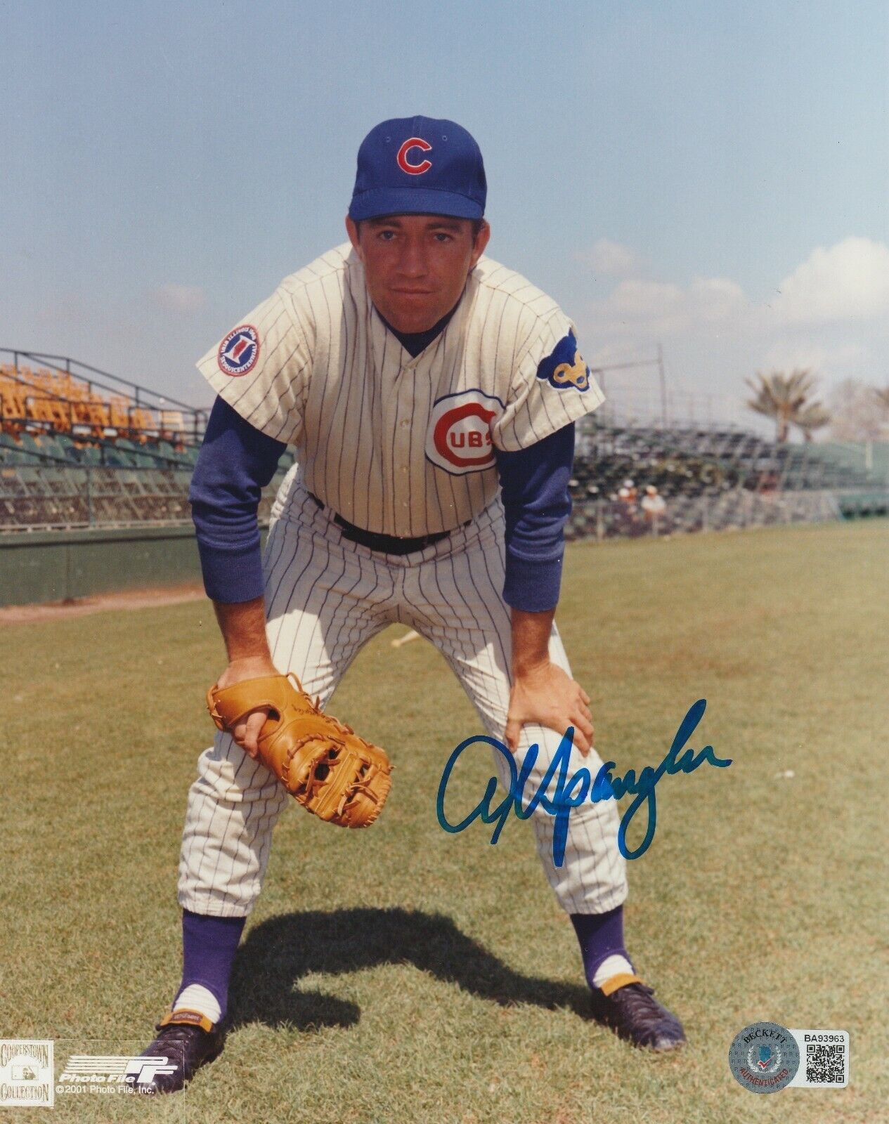 AL SPANGLER Signed Chicago CUBS 8x10 Photo Poster painting w/ Beckett COA (BAS)