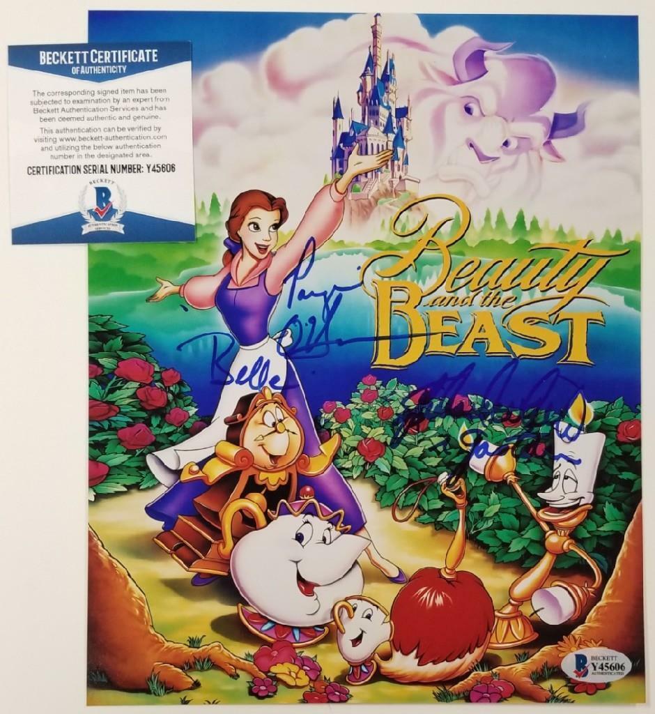 Paige O'Hara & Richard White signed Beauty and the Beast 8x10 Photo Poster painting 1 ~ BAS COA