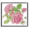 Pink Rose-14CT Stamped Cross Stitch 30*27cm/11.81*10.63in