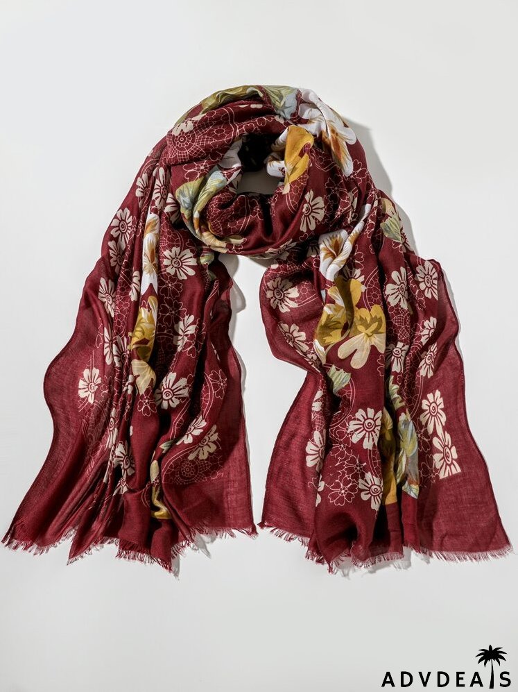 Floral Print Scarf