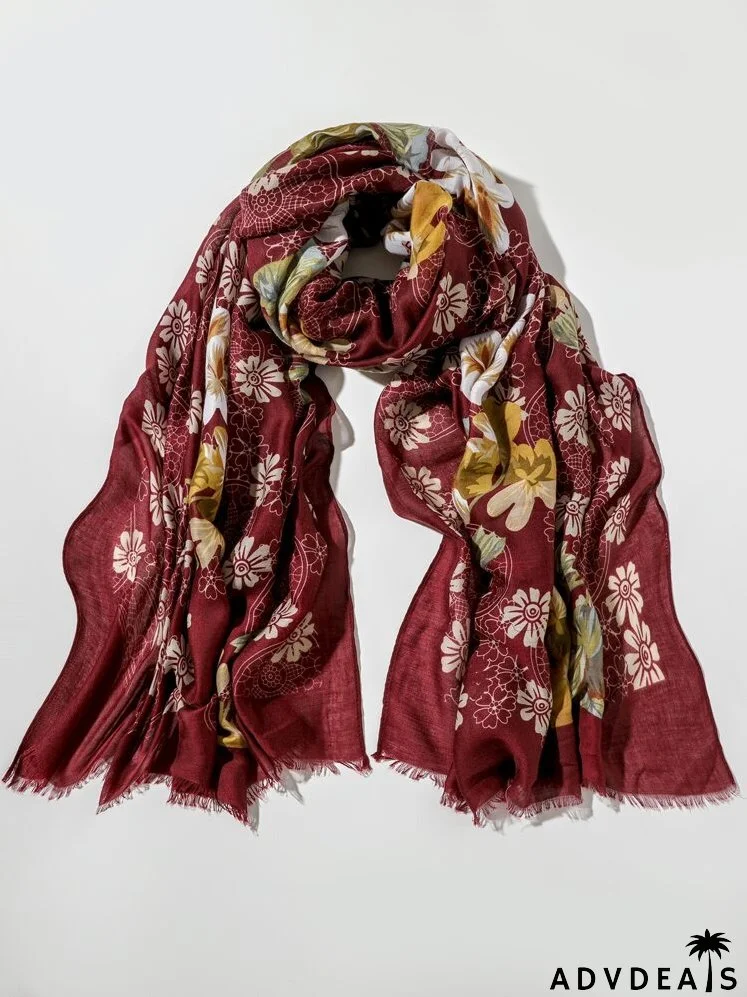 Floral Print Scarf