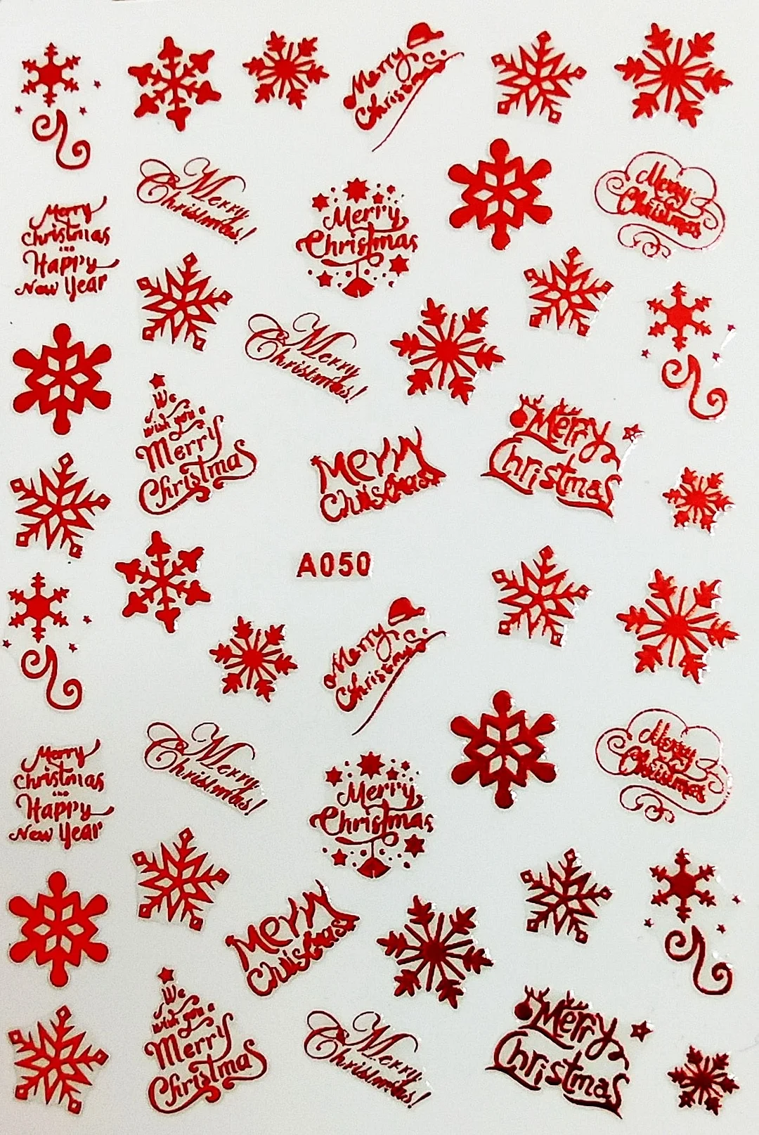 Merry Christmas 3D Elk Nail Art Decals Nail Sticker Manicure Red Laser Gold Silver White Snow Sticker for Nail Design Decoration-Nail Inspo