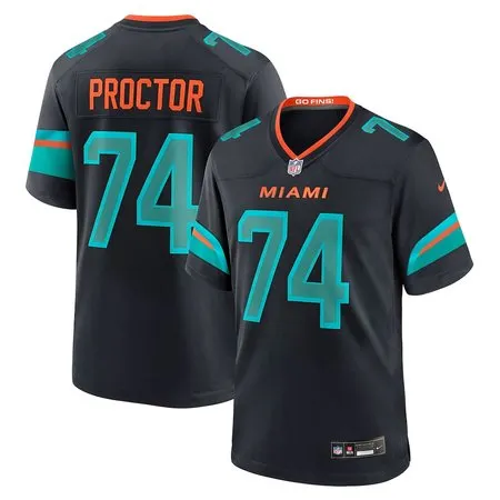 Youth Miami Dolphins #74 Kadyn Proctor Black 2026 NFL Draft Game Jersey