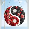 Acryl Yin Yang Diagramm der blühenden Rose - 5d DIY Handwerk Anhänger